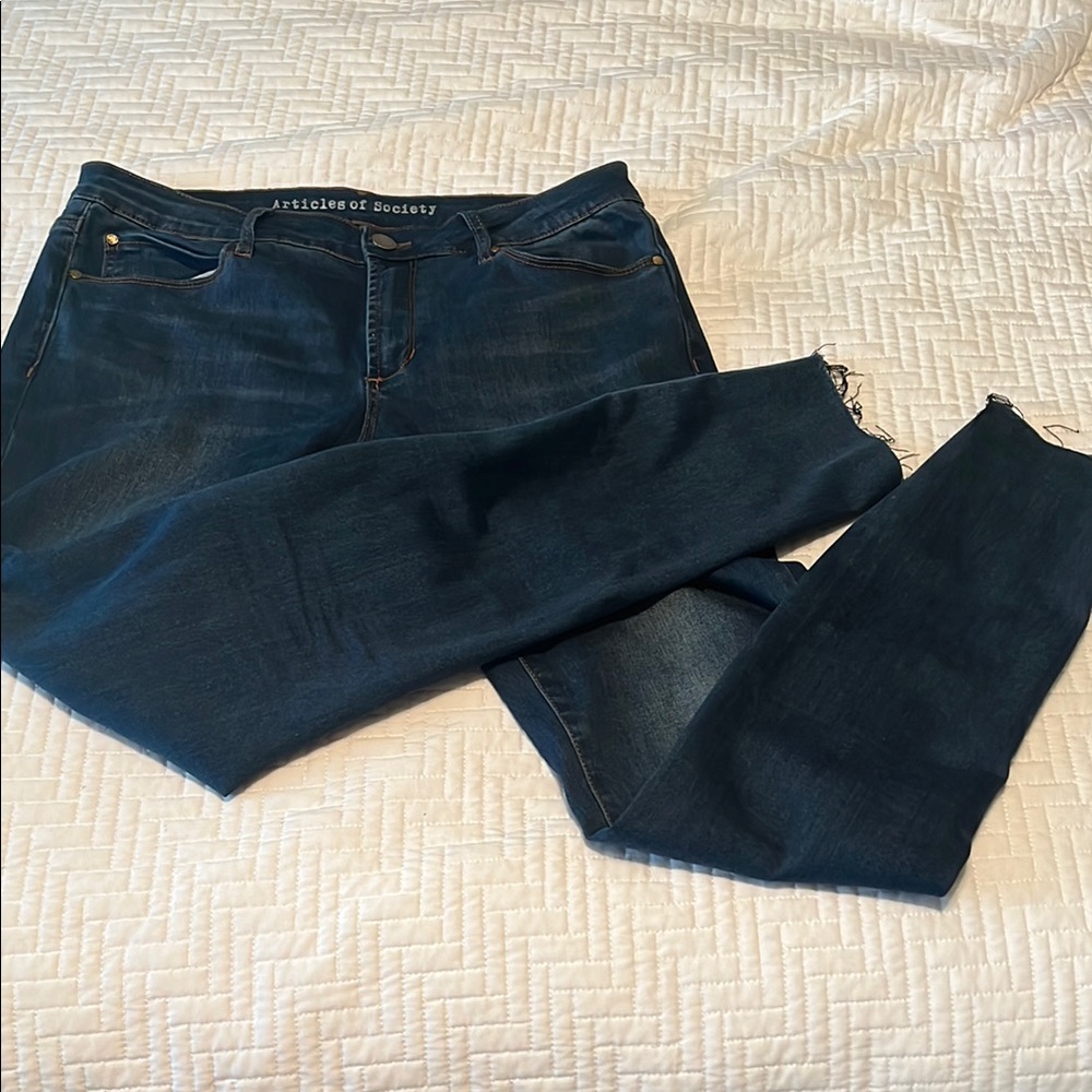 Articles Of Society Blue Skinny Jeans, Size 30
